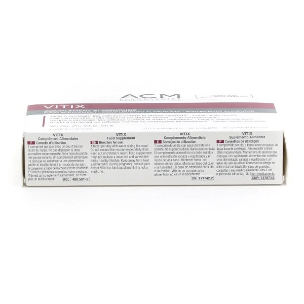 ACM Vitix Comprimés - Contenance : 30 Comprimés 2 ACM Vitix Comprimés - Contenance : 30 Comprimés – Image 2