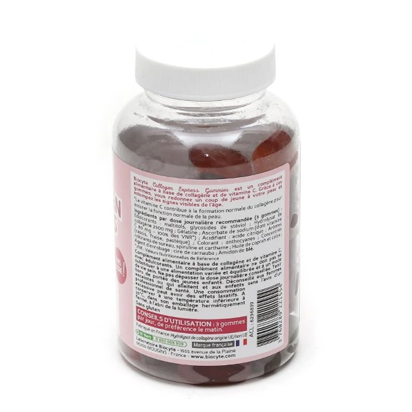 Biocyte Collagen Express Gummies - Contenance : 45 Gommes 1 Biocyte Collagen Express Gummies - Contenance : 45 Gommes
