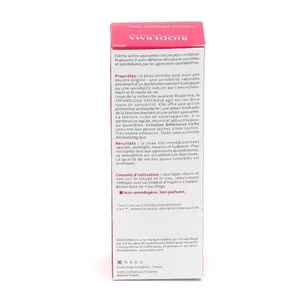Bioderma Créaline Défensive Riche Crème Active Apaisante - Contenance : 40 Ml 1 Bioderma Créaline Défensive Riche Crème Active Apaisante - Contenance : 40 Ml