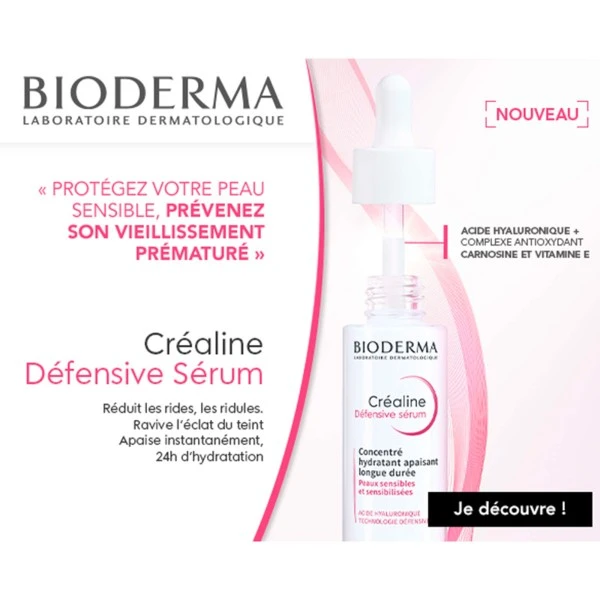 Bioderma Créaline Défensive Sérum - Contenance : 30 Ml 4 Bioderma Créaline Défensive Sérum - Contenance : 30 Ml – Image 4