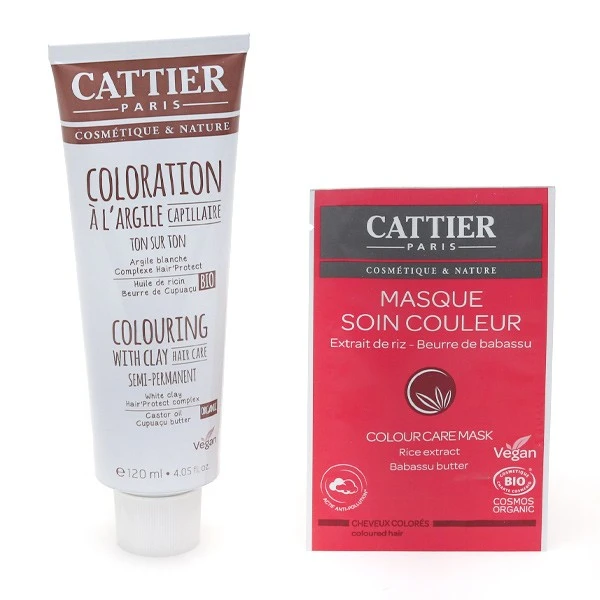 Cattier Coloration Cheveux à L'argile Châtain Foncé Doré N°3.3 2 Cattier Coloration Cheveux à L'argile Châtain Foncé Doré N°3.3 – Image 2