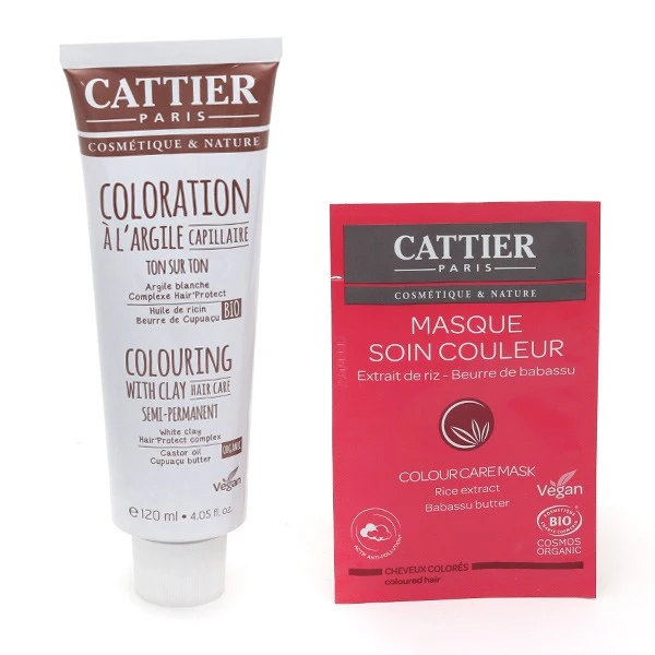 Cattier Coloration Cheveux à L'argile Blond Clair N°8.0 2 Cattier Coloration Cheveux à L'argile Blond Clair N°8.0 – Image 2