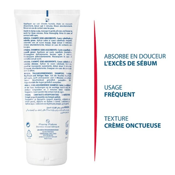 Ducray Argeal Shampooing Traitant Sébo-absorbant - Contenance : 200 Ml 3 Ducray Argeal Shampooing Traitant Sébo-absorbant - Contenance : 200 Ml – Image 3