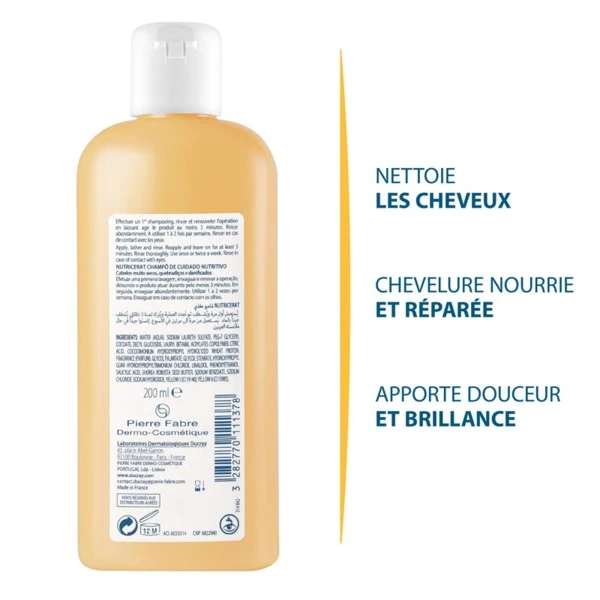 Ducray Nutricerat Shampooing Réparateur Nutritif - Contenance : 200 Ml 2 Ducray Nutricerat Shampooing Réparateur Nutritif - Contenance : 200 Ml – Image 2