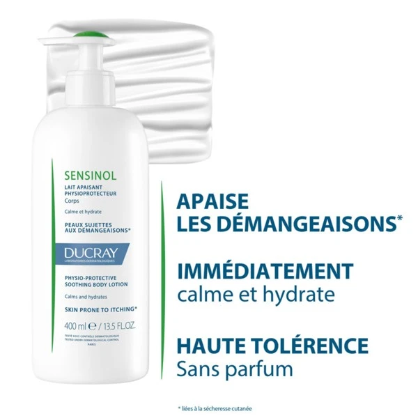 Ducray Sensinol Lait Apaisant - Contenance : 400 Ml 2 Ducray Sensinol Lait Apaisant - Contenance : 400 Ml – Image 2