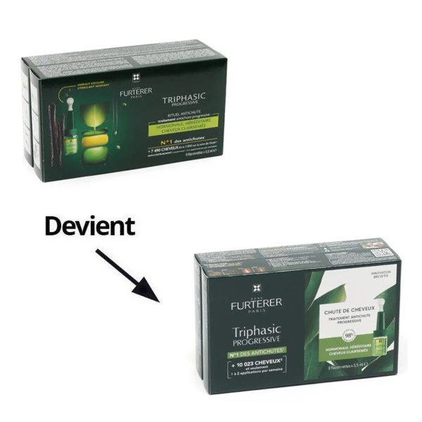 René Furterer Triphasic Progressive Sérum Antichute Flacons - Contenance : 8 X 5,5 Ml 2 René Furterer Triphasic Progressive Sérum Antichute Flacons - Contenance : 8 X 5,5 Ml – Image 2