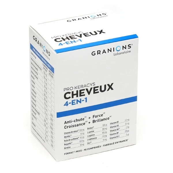 Granions Pro Keracys Cheveux 4 En 1 Comprimés - Contenance : 90 Comprimés 1 Granions Pro Keracys Cheveux 4 En 1 Comprimés - Contenance : 90 Comprimés