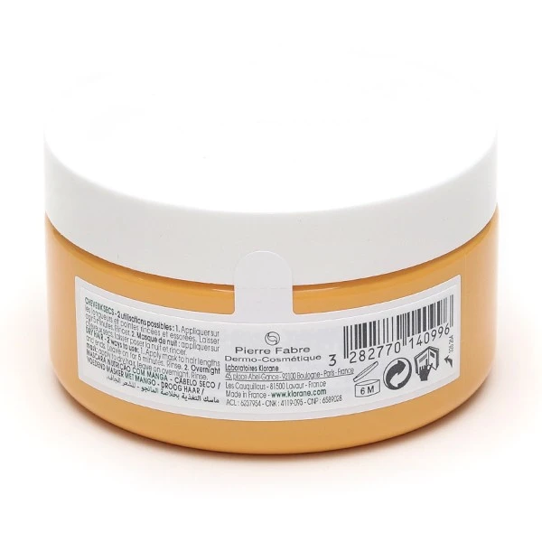 Klorane Masque Beurre De Mangue - Contenance : 150 Ml 1 Klorane Masque Beurre De Mangue - Contenance : 150 Ml
