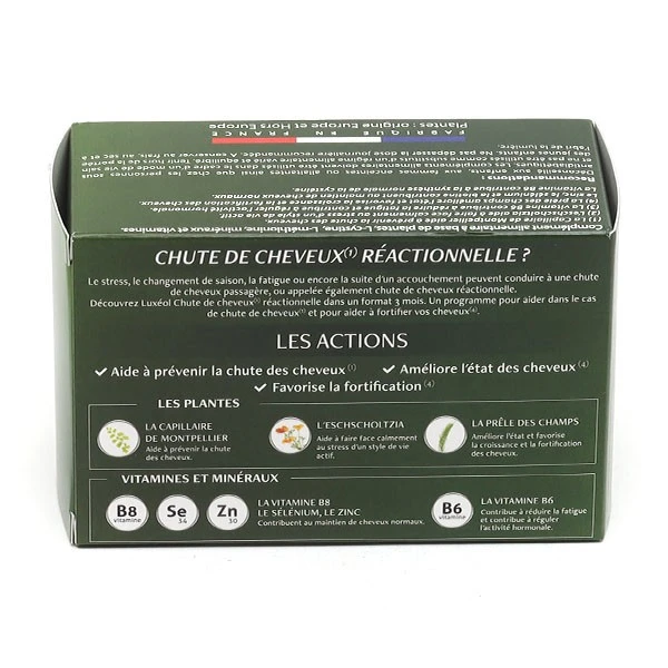 Luxéol Chute De Cheveux Réactionnelle Gélules - Contenance : 30 Gélules 5 Luxéol Chute De Cheveux Réactionnelle Gélules - Contenance : 30 Gélules – Image 5