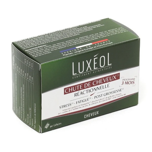 Luxéol Chute De Cheveux Réactionnelle Gélules - Contenance : 30 Gélules 1 Luxéol Chute De Cheveux Réactionnelle Gélules - Contenance : 30 Gélules