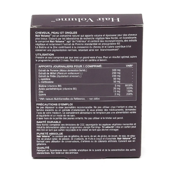 New Nordic Hair Volume Comprimés - Contenance : 30 Comprimés 4 New Nordic Hair Volume Comprimés - Contenance : 30 Comprimés – Image 4