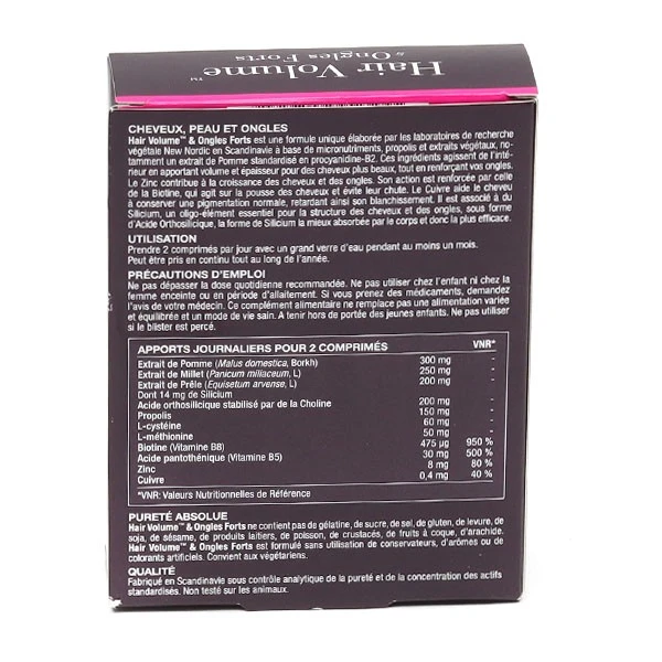 New Nordic Hair Volume & Ongles Forts Comprimés - Contenance : 60 Comprimés 1 New Nordic Hair Volume & Ongles Forts Comprimés - Contenance : 60 Comprimés