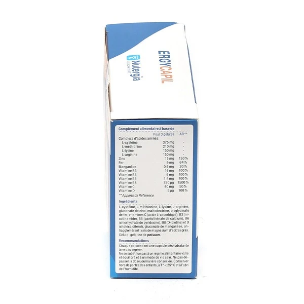 Nutergia Ergycapil Gélules - Contenance : 3 X 90 Gélules 2 Nutergia Ergycapil Gélules - Contenance : 3 X 90 Gélules – Image 2