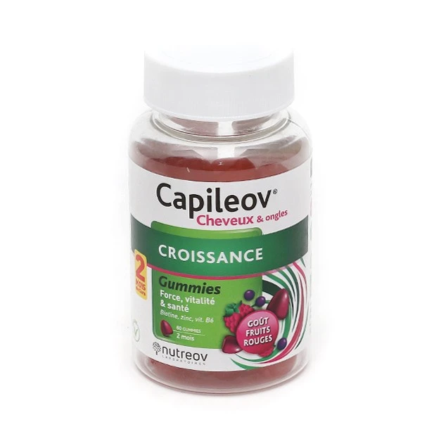 Capileov Croissance Cheveux Et Ongles Gummies - Contenance : 60 Gommes 2 Capileov Croissance Cheveux Et Ongles Gummies - Contenance : 60 Gommes – Image 2