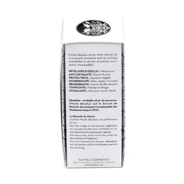 Patyka Huile Absolue Sérum Régénérant - Contenance : 50 Ml 1 Patyka Huile Absolue Sérum Régénérant - Contenance : 50 Ml