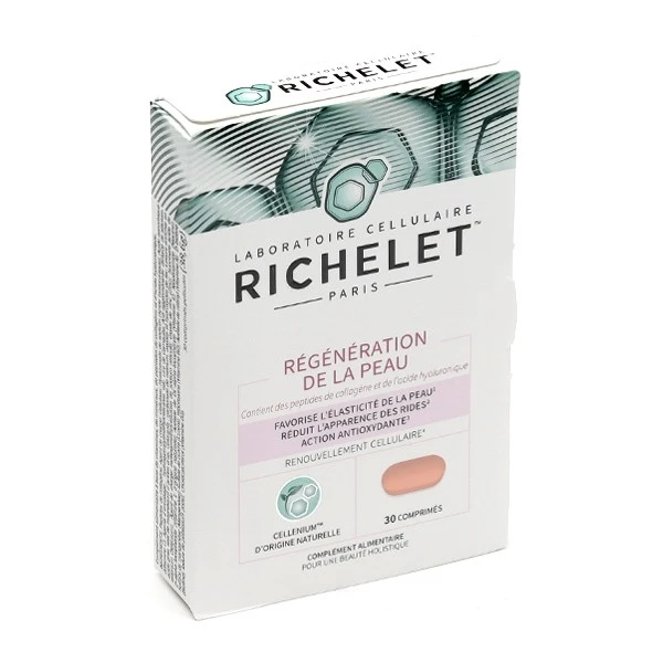 Richelet Régénération De La Peau Comprimés - Contenance : 30 Comprimés 2 Richelet Régénération De La Peau Comprimés - Contenance : 30 Comprimés – Image 2