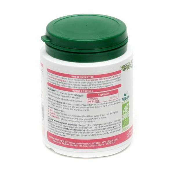 Super Diet Levure De Bière Bio Gélules - Contenance : 100 Gélules 1 Super Diet Levure De Bière Bio Gélules - Contenance : 100 Gélules