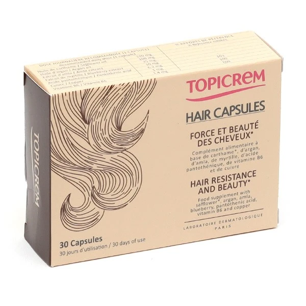 Topicrem Hair Capsules - Contenance : 30 Capsules 2 Topicrem Hair Capsules - Contenance : 30 Capsules – Image 2
