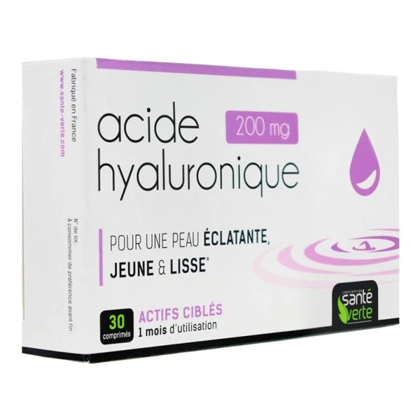 Santé Verte Acide Hyaluronique 200 Mg Comprimés - Contenance : 30 Comprimés 2 Santé Verte Acide Hyaluronique 200 Mg Comprimés - Contenance : 30 Comprimés – Image 2